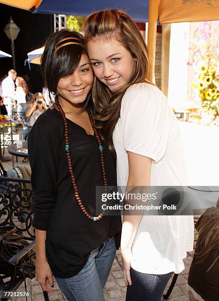 Actress Vanessa Hudgens and actress Miley Cyrus arrive to the 2007 Power of Youth Benefiting St. Jude and Presented by Tiger Electronics at the Globe...