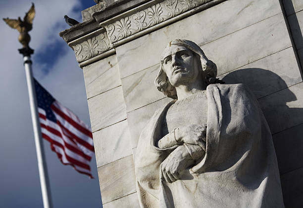 By Karin ZEITVOGEL, Lifestyle-US-holiday-Columbus A 06 October 2007 photo shows the statue of Christopher Columbus at Columbus Circle in front of...