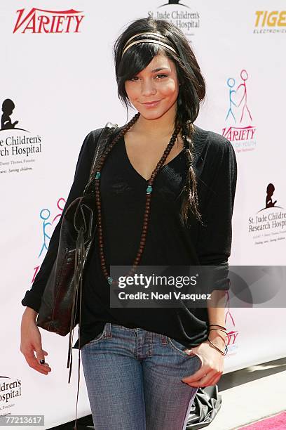 Actress Vanessa Hudgens arrives at the Power of Youth Benefiting St. Jude Children's Hospital at the Globe Theater on October 6, 2007 in Universal...