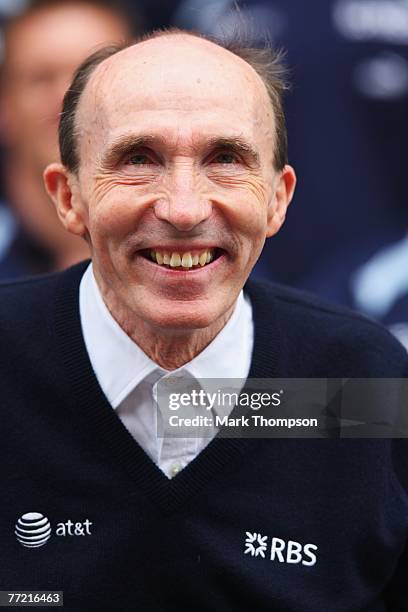 Williams Team Principal Sir Frank Williams is seen before the Chinese Formula One Grand Prix at the Shanghai International Circuit on October 7, 2007...