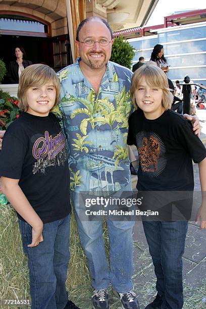 Actors Dylan Sprouse, Cole Sprouse and guest inside the 2007 Power of Youth Benefiting St. Jude and Presented by Tiger Electronics at the Globe...
