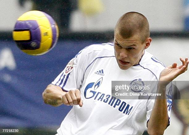 Martin Skrtel of FC Zenit Saint Petersburg in action during the Russian Football League Championship match between FC Lokomotiv and FC Zenit on...