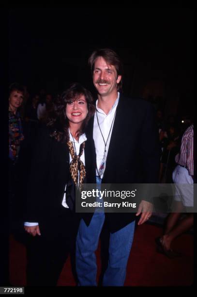 Comedian Jeff Foxworthy and his wife Pamela attend the opening of Planet Hollywood September 17, 1995 in Los Angeles, CA. The Beverly Hills branch...