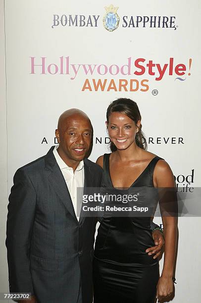 Producer Russell Simmons and guest arrive at Movieline's Hollywood Life Style Awards sponsored by Bombay Sapphire at the Pacific Design Center on...