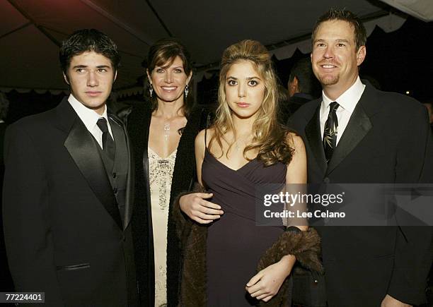 Mary Bono with her son Chesare , daughter Chianna and Glen Baxter