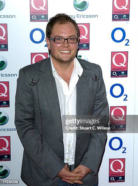 Comedian and TV host Alan Carr attends the Q Awards 2007 at the Grosvenor House, Park Lane on October 08, 2007 in London, England.