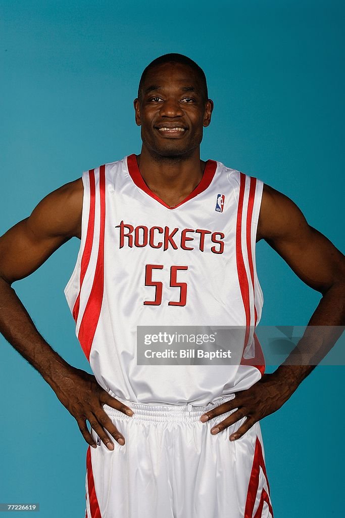 Mutamba Houston Rockets Dikembe Mutombo of the Houston Rockets poses for a portrait during ...
