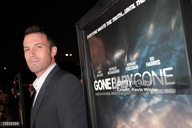 Actor/director Ben Affleck arrives at Miramax Films' "Gone Baby Gone" premiere held at the Bruin Theatre on October 8, 2007 in Los Angeles, California