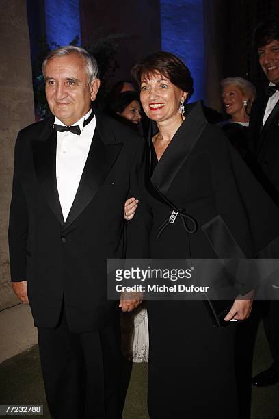 Former Prime Minister Jean-Pierre Raffarin and his wife Anne Marie Raffarin attend the Fondation Pour L'Enfance Ball at the Palais de Versailles...