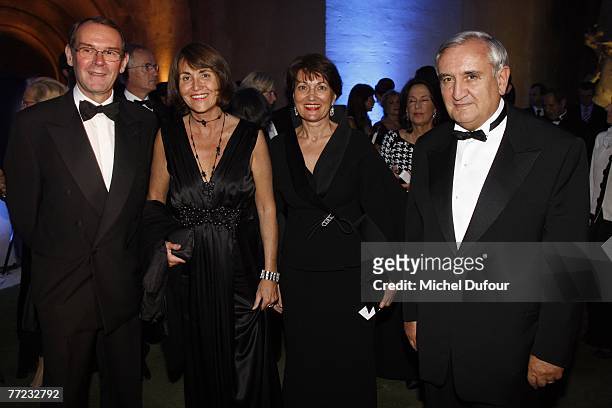 Former Minister of Culture and Communication Jean-Jacques Aillagon, Minister of Culture Christine Albanel, Anne Marie Raffarin, and her husband...