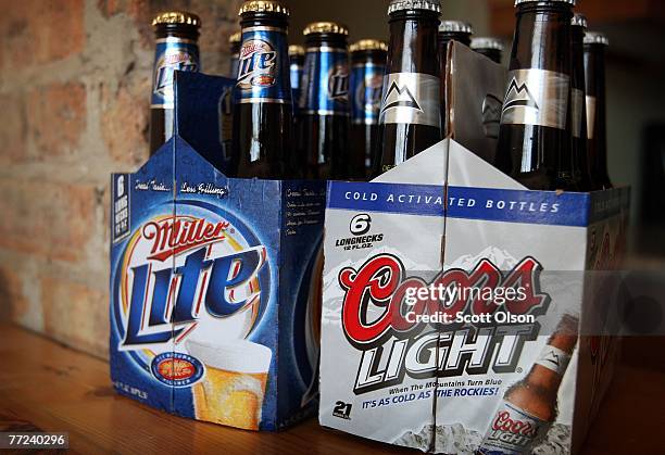 Miller, and Coors a products are sold October 9, 2007 in Chicago, Illinois. Molson Coors and SABMiller said they will combine their North American...