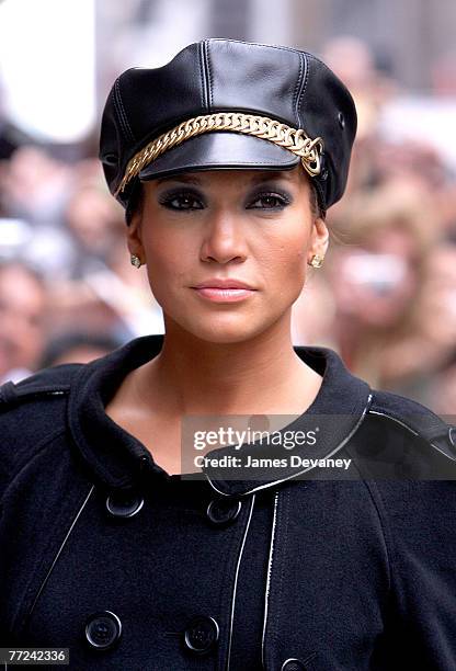 Actress and Singer Jennifer Lopez visits the "Late Show with David Letterman" at Ed Sullivan Theatre in New York City on October 9, 2007.