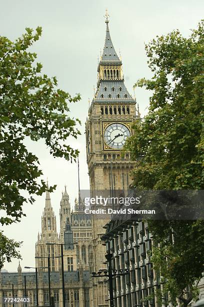 Scenic photograph of Big Ben during NBA Europe Live 2007 Tour London on October 8, 2007 in London, England. NOTE TO USER: User expressly acknowledges...