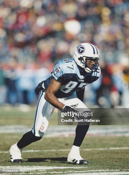 Kevin Dyson, Wide Receiver for the Tennessee Titans during the American Football Conference Central game against the Cleveland Browns on 30th...