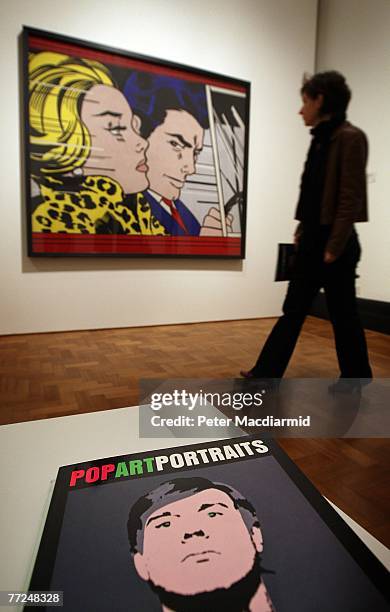 'In the Car' by Roy Lichtenstein is displayed at the Pop Art Portraits exhibition at National Portrait Gallery on October 10, 2007 in London. 52 key...