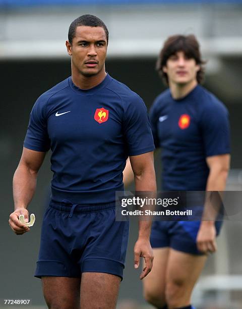 Thierry Dusautoir of France during training at the National Centre of Rugby on October 10, 2007 in Marcoussis, France.