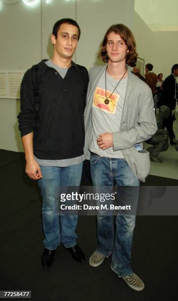 Alex Dellal and guest attend the preview of the Frieze Art Fair 2007, at Regent's Park on October 10, 2007 in London, England.