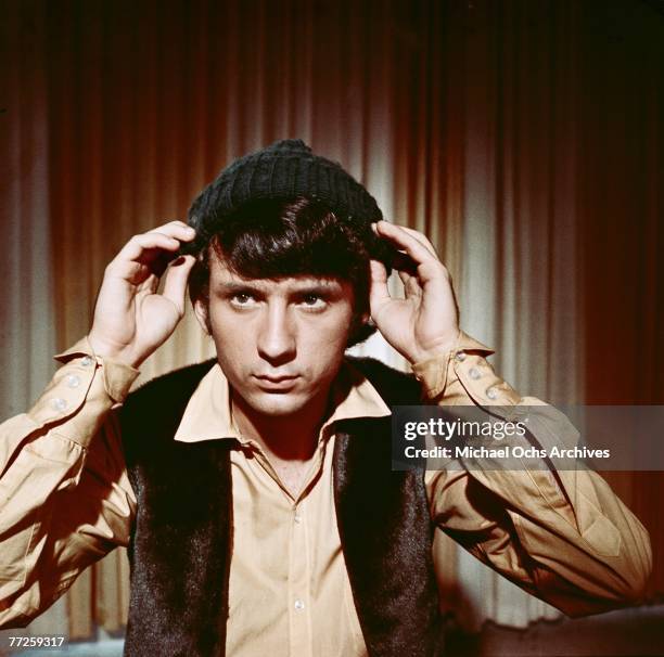 Mike Nesmith on the set of the television show The Monkees circa 1967 in Los Angeles, California.