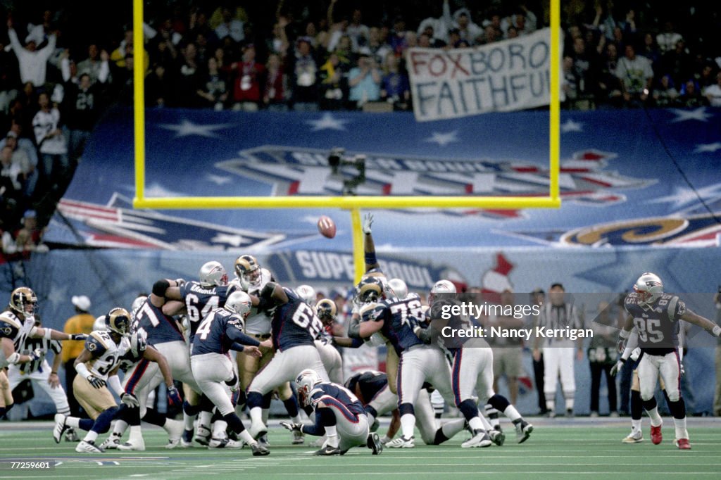 Super Bowl XXXVI - New England Patriots vs St. Louis Rams - February 3, 2002