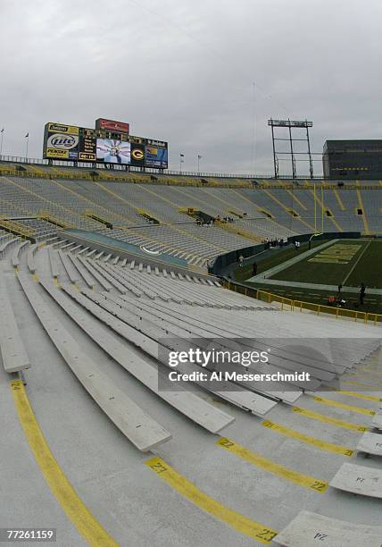 Lambeau Field, home of the Green Bay Packers, renovated in 2003, is set for play August 16, 2004.