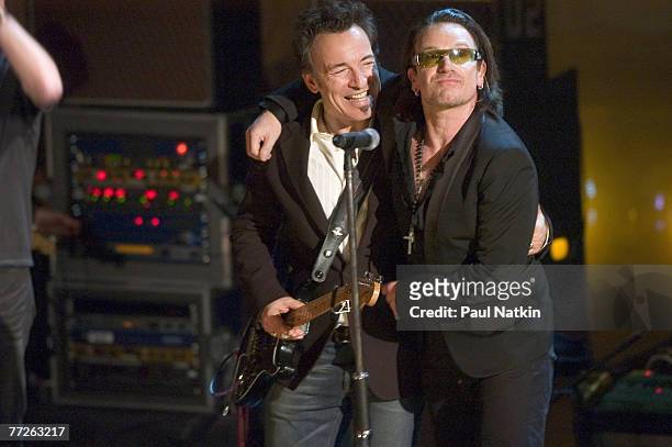 Bruce Springsteen with Bono of U2