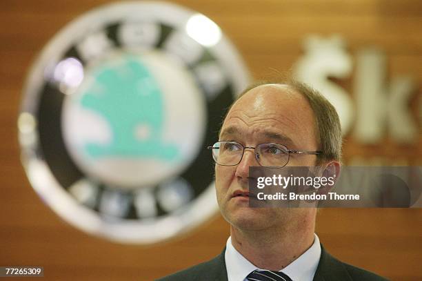 Fred Kappler, board member of sales and marketing for Skoda worldwide, attends the 2007 Australian International Motor Show at the Sydney Convention...