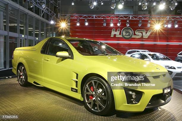 Maloo R8 is displayed at the 2007 Australian International Motor Show at the Sydney Convention and Exhibition Centre on October 11, 2007 in Sydney,...