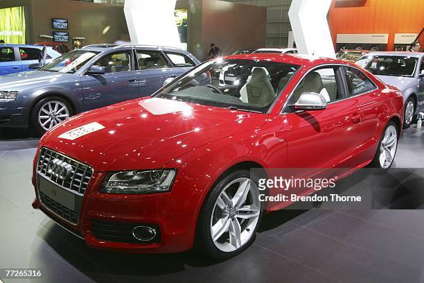 Audi S5 is displayed at the 2007 Australian International Motor Show at the Sydney Convention and Exhibition Centre on October 11, 2007 in Sydney,...