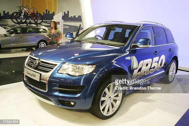 Volkswagen Touareg R50 is displayed at the 2007 Australian International Motor Show at the Sydney Convention and Exhibition Centre on October 11,...