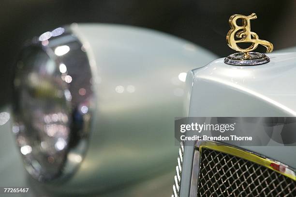 The emblem of Bufori Mk III La Joya is displayed at the 2007 Australian International Motor Show at the Sydney Convention and Exhibition Centre on...