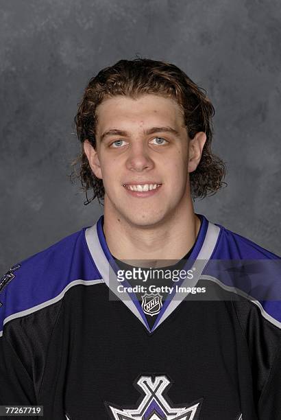 Anze Kopitar of the Los Angeles Kings poses for his 2007 NHL headshot at photo day in Los Angeles, California.