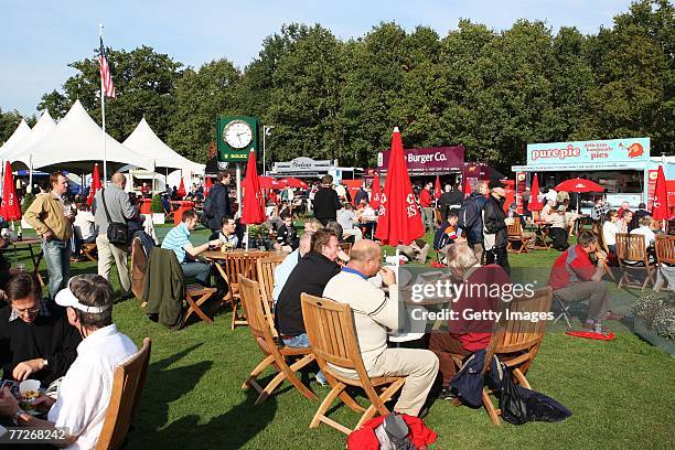 View of the Tented Village during the First Round of the HSBC World Matchplay Championship at The Wentworth Club on October 11, 2007 in Virginia...