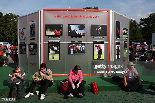 View of the Tented Village during the First Round of the HSBC World Matchplay Championship at The Wentworth Club on October 11, 2007 in Virginia...