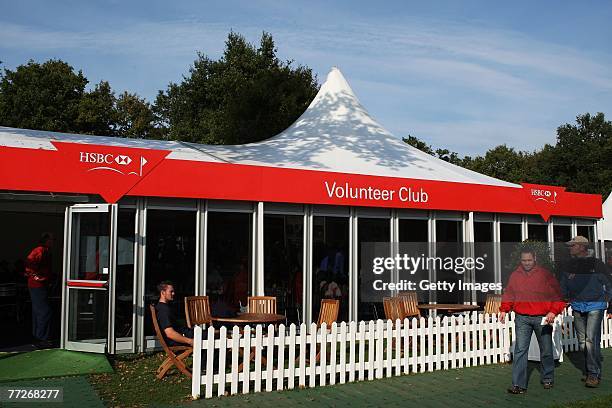 View of the Tented Village during the First Round of the HSBC World Matchplay Championship at The Wentworth Club on October 11, 2007 in Virginia...