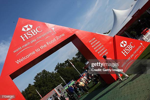 View of the Tented Village during the First Round of the HSBC World Matchplay Championship at The Wentworth Club on October 11, 2007 in Virginia...