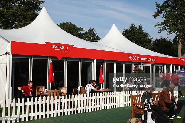 View of the Tented Village during the First Round of the HSBC World Matchplay Championship at The Wentworth Club on October 11, 2007 in Virginia...