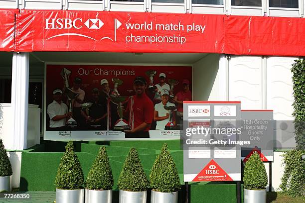 View of the Tented Village during the First Round of the HSBC World Matchplay Championship at The Wentworth Club on October 11, 2007 in Virginia...