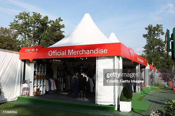 View of the Tented Village during the First Round of the HSBC World Matchplay Championship at The Wentworth Club on October 11, 2007 in Virginia...