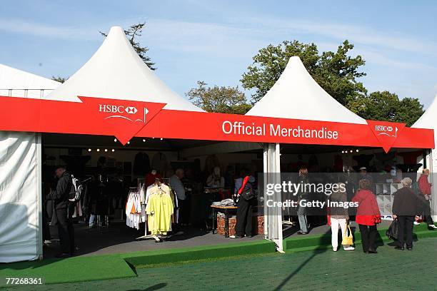 View of the Tented Village during the First Round of the HSBC World Matchplay Championship at The Wentworth Club on October 11, 2007 in Virginia...