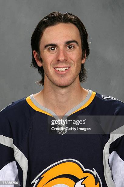 Ryan Miller of the Buffalo Sabres poses for his 2007 NHL headshot at photo day in Buffalo, New York.