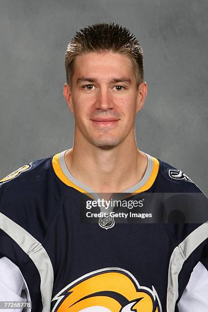 Jochen Hecht of the Buffalo Sabres poses for his 2007 NHL headshot at photo day in Buffalo, New York.