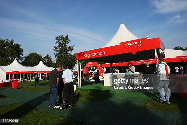 The Spectator Village during the First Round of the HSBC World Matchplay Championship at The Wentworth Club on October 11, 2007 in Virginia Water,...