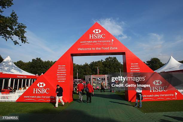 The Spectator Village during the First Round of the HSBC World Matchplay Championship at The Wentworth Club on October 11, 2007 in Virginia Water,...