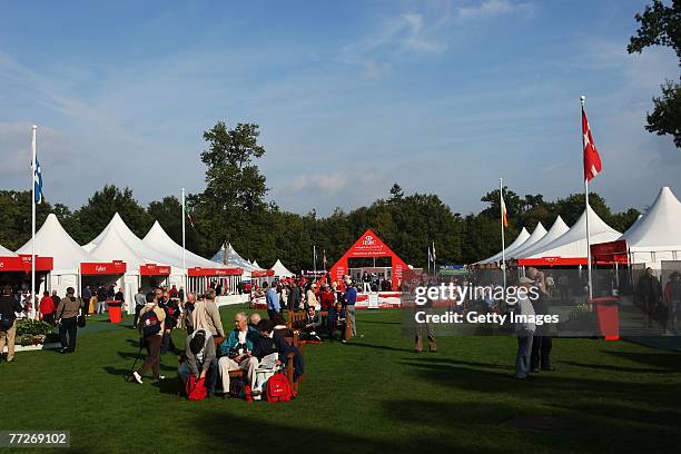 The Spectator Village during the First Round of the HSBC World Matchplay Championship at The Wentworth Club on October 11, 2007 in Virginia Water,...