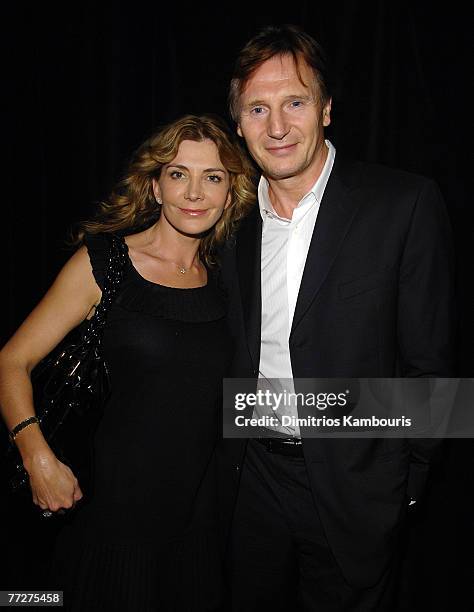Actors Natasha Richardson and Liam Neeson arrive during the Conde Nast Traveler celebration of 20 years of Truth in Travel at Cooper Hewitt National...