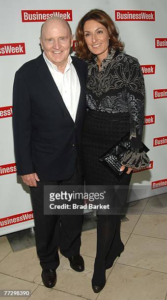 Businessman Jack Welch and wife Suzy Welch attend the relaunch of BusinessWeek magazine at Guastavino's October 11, 2007 in New York City.