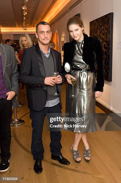 Designer Richard Nichol and Ben Grimes attend the Christie's and Vanity Fair Post-War and Contemporary Art Party on wednesday 10th September in...