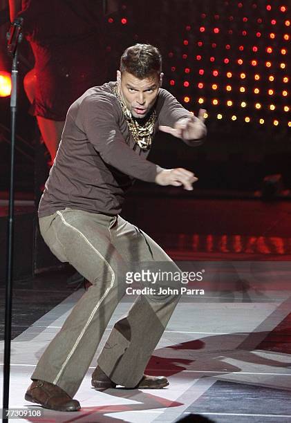 Singer Ricky Martin performs Blanco y Negro Tour Live at the new Fillmore at the Jackie Gleasen Theather in Miami Beach, Fl on October 10,2007