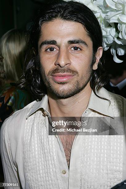 Ali Alborzi poses at the Dean and Davis Factor, Paul DeArmas and Michael Baruch Mr. Chow Dinner ? Spring 2008 Fashion Week on October 11, 2007 in...