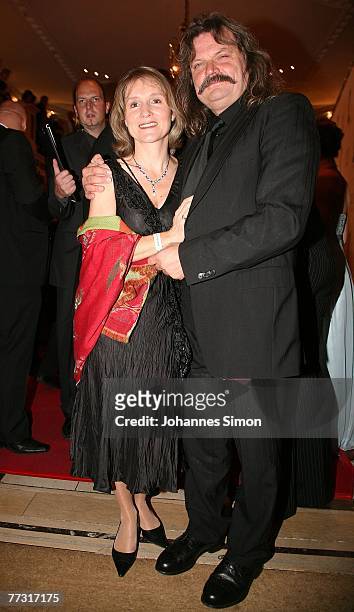 Leslie Mandoki and his wife Eva attend the Audi Generation Award at Hotel Bayerischer Hof on October 13, 2007 in Munich, Germany.